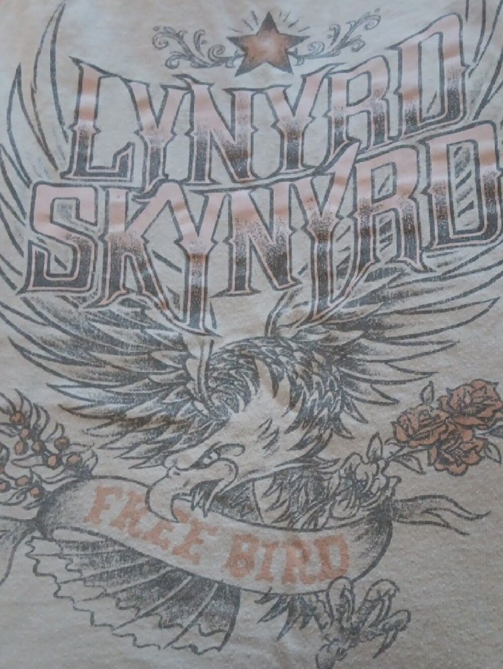 Lynyrd Skynyrd Women's Short-Sleeve Light Tan Graphic Tee - Free Bird